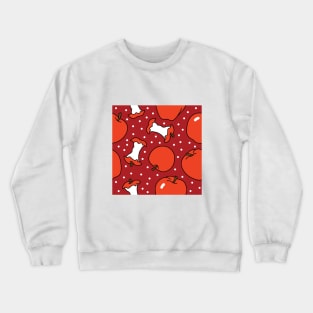 Orange Apples with Polka Dots Crewneck Sweatshirt